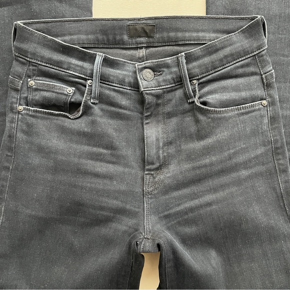 Mother Denim The Weekender High-Rise Flare Jeans in Blackbird - Picture 3 of 10